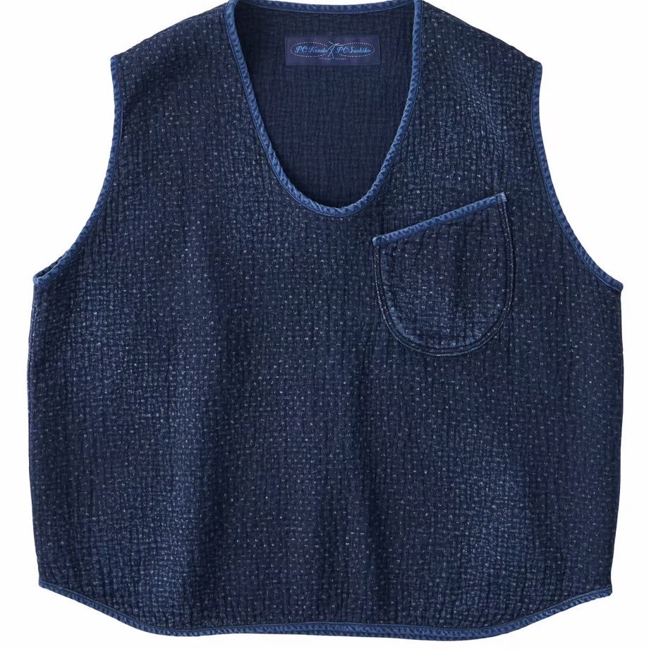 Porter Classic NEW SASHIKO PULLOVER VEST