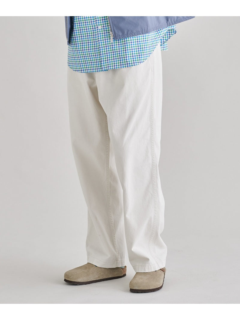 orSlow TWO TUCK WIDE TROUSERS Ivory
