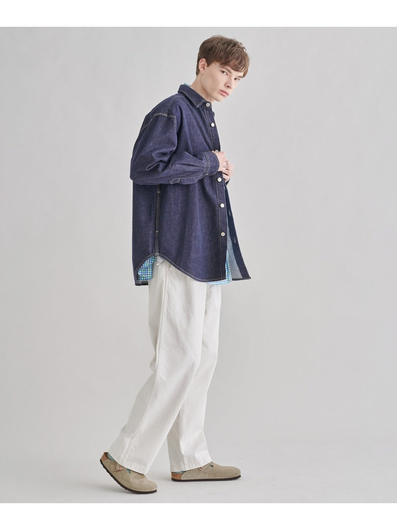 orSlow TWO TUCK WIDE TROUSERS Ivory