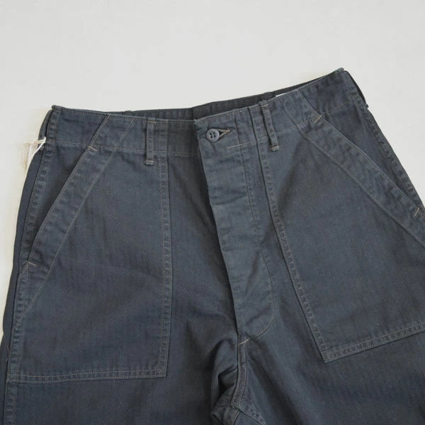 orSlow HERRINGBONE SUMMER FATIGUE PANTS Black