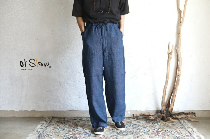 orSlow WIDE FIT NEW YORKER Indigo Check