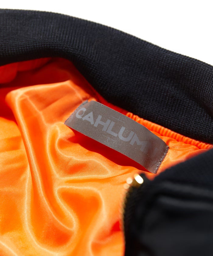 CAHLUMN Magazine Pocket Nylon Twill Flight Jacket “MA-1”