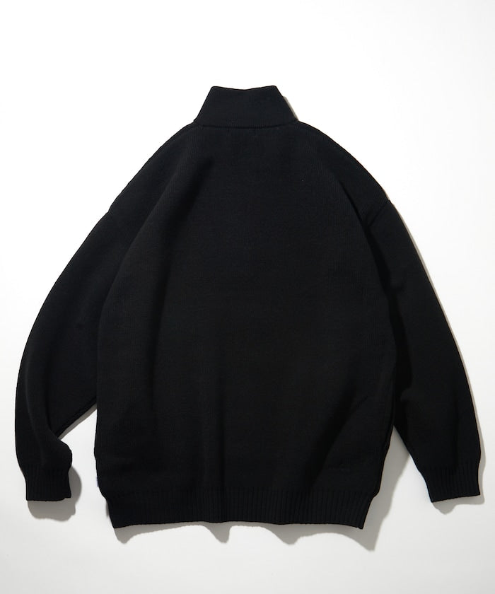 NAUTICA JAPAN Felt Patch Arch Logo Harfzip Sweater