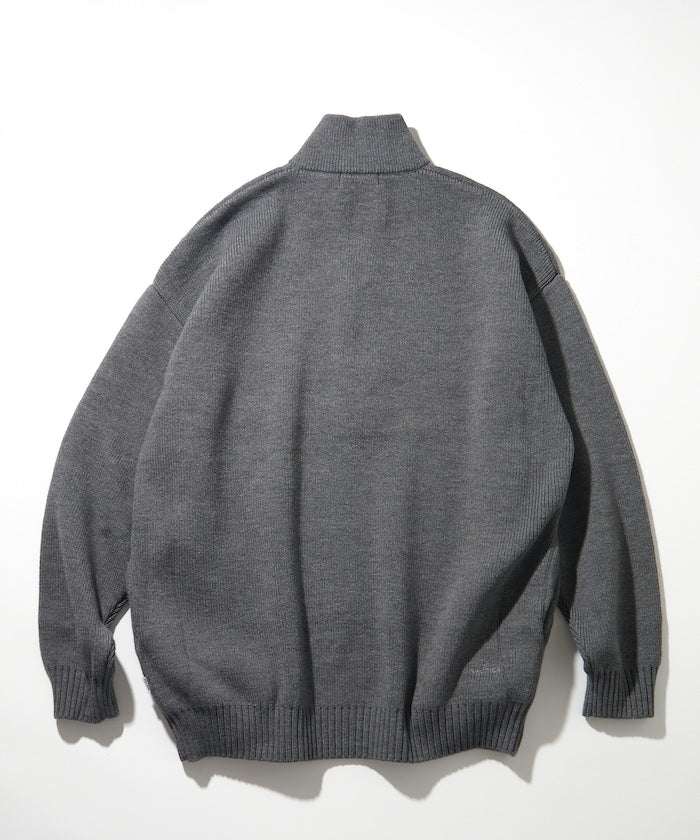 NAUTICA JAPAN Felt Patch Arch Logo Harfzip Sweater