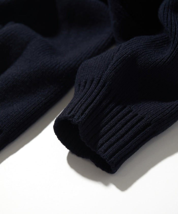 NAUTICA JAPAN Felt Patch Arch Logo Harfzip Sweater