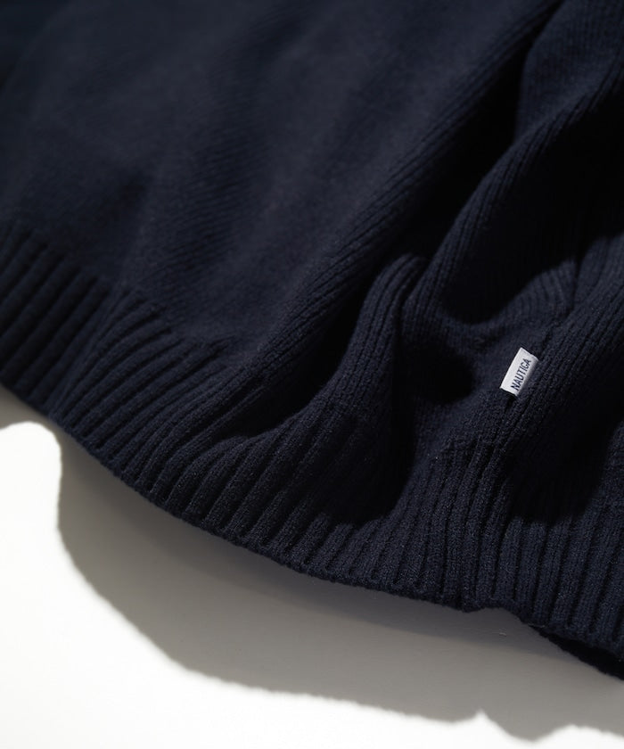 NAUTICA JAPAN Felt Patch Arch Logo Harfzip Sweater