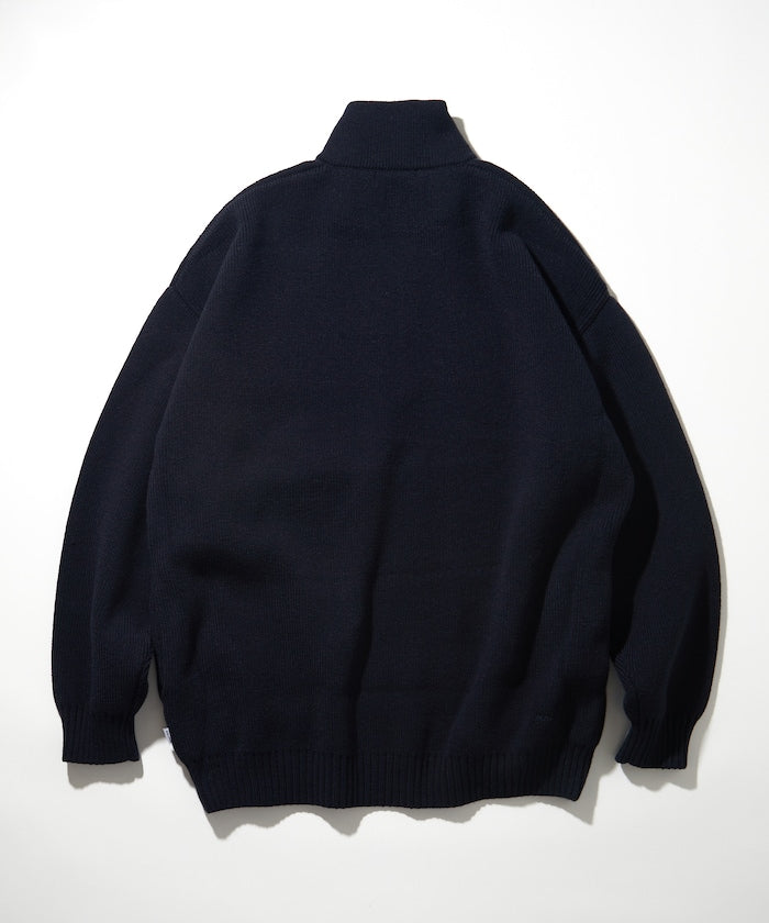 NAUTICA JAPAN Felt Patch Arch Logo Harfzip Sweater