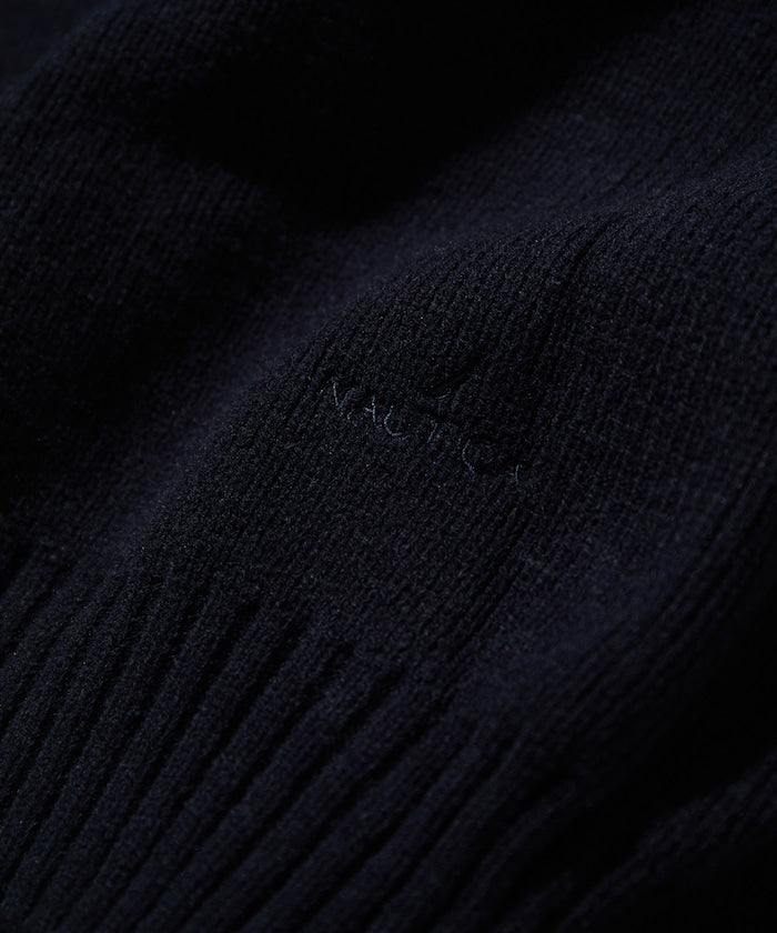 NAUTICA JAPAN Felt Patch Arch Logo Harfzip Sweater