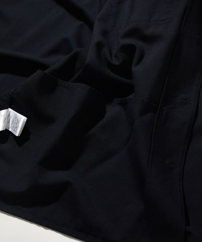 CAHLUMN Saxony Chain Stitch Open Collar Shirt