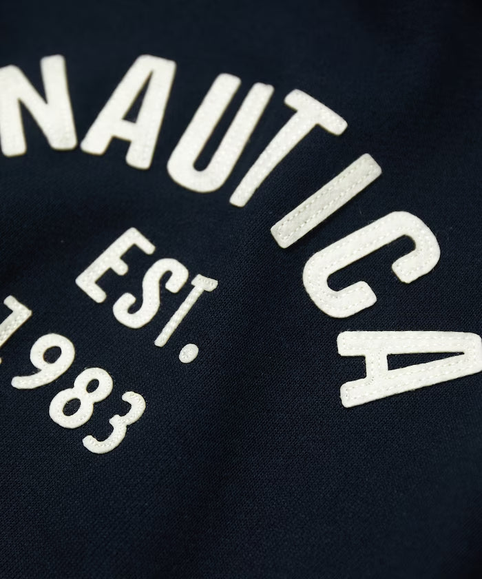 NAUTICA JAPAN Felt Patch Arch Logo Sweat Hoodie