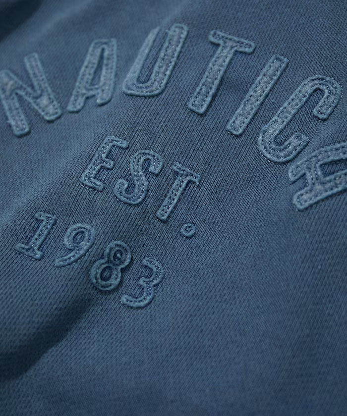NAUTICA JAPAN Pigment Dyed Felt Patch Arch Logo Sweat Hoodie