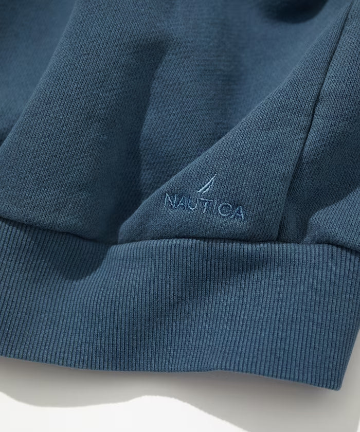 NAUTICA JAPAN Pigment Dyed Felt Patch Arch Logo Sweat Hoodie