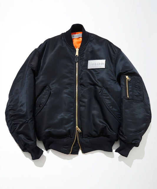 CAHLUMN 3M Reflector Patch Magazine Pocket Nylon Twill Flight Jacket “MA-1”