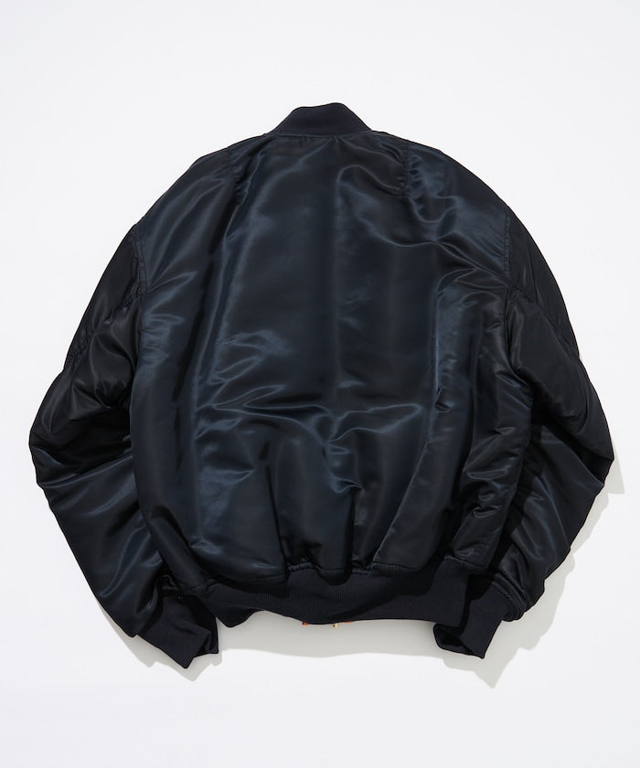 CAHLUMN 3M Reflector Patch Magazine Pocket Nylon Twill Flight Jacket “MA-1”