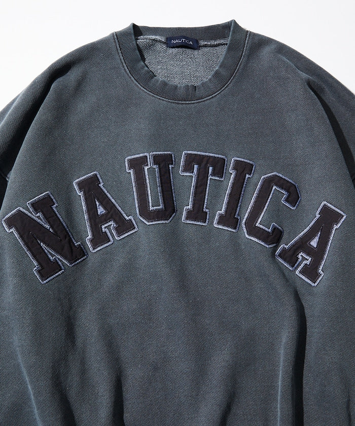 NAUTICA JAPAN Garments Pigment Dyed Arch Logo Crewneck Sweatshirt