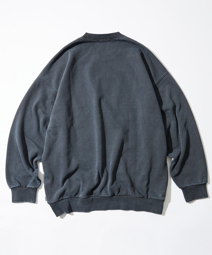 NAUTICA JAPAN Garments Pigment Dyed Arch Logo Crewneck Sweatshirt