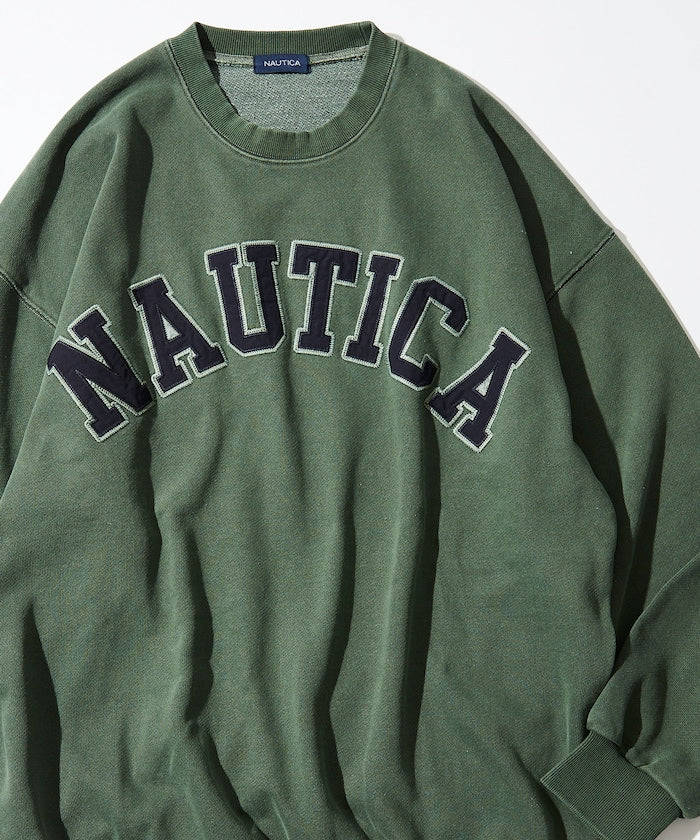 NAUTICA JAPAN Garments Pigment Dyed Arch Logo Crewneck Sweatshirt