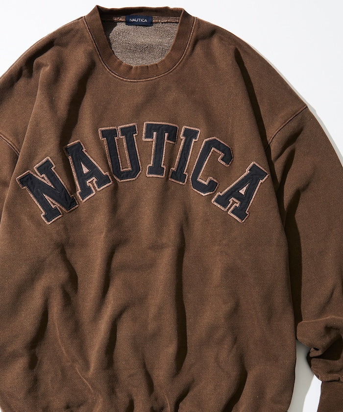 NAUTICA JAPAN Garments Pigment Dyed Arch Logo Crewneck Sweatshirt