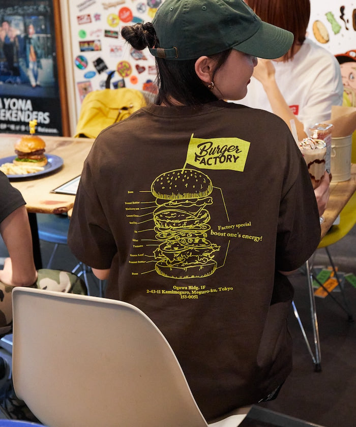 Burger Factory x FREAK'S STORE Burger Factory Special Big Silhouette Back Print Crew Neck T-shirt