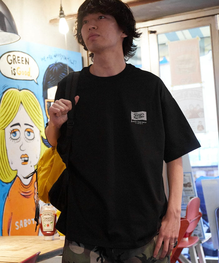 Burger Factory x FREAK'S STORE Burger Factory Special Big Silhouette Back Print Crew Neck T-shirt