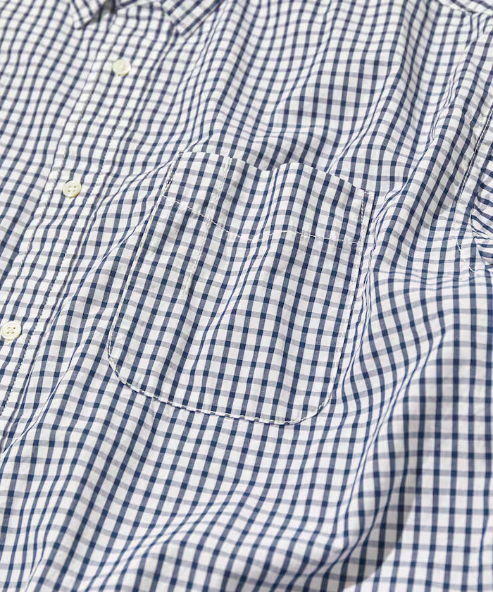 CAHLUMN Magazine Pocket Broad Shirt (Gingham)