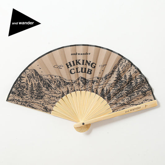 and wander hiking club Folding Hand Fan