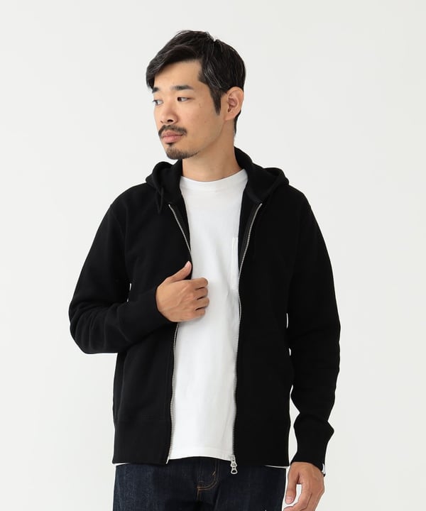 BEAMS PLUS x LOOPWHEELER Slim Zip Sweat Hoody