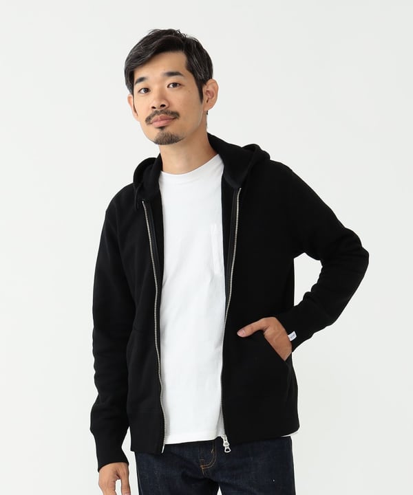 BEAMS PLUS x LOOPWHEELER Slim Zip Sweat Hoody