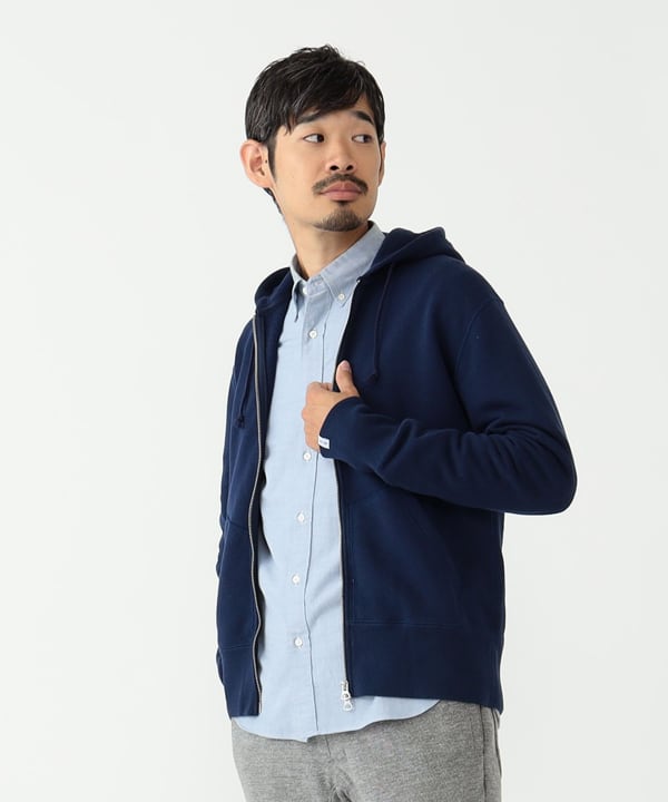 BEAMS PLUS x LOOPWHEELER Slim Zip Sweat Hoody