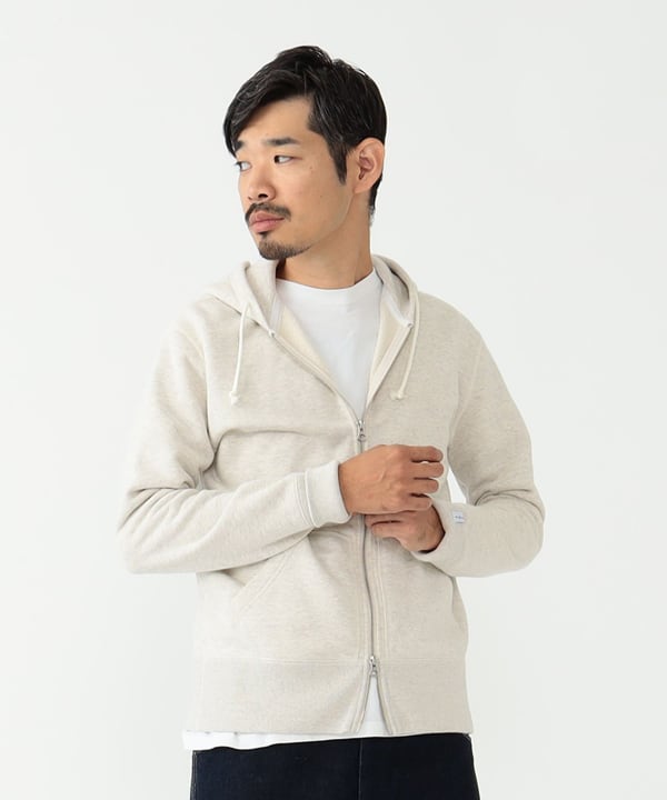 BEAMS PLUS x LOOPWHEELER Slim Zip Sweat Hoody