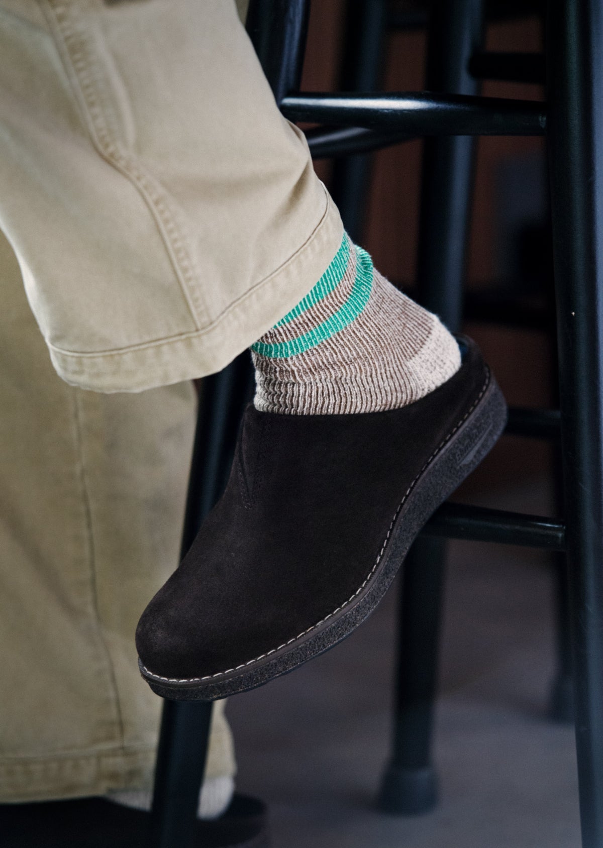 RoToTo PILE STRIPE MARL SOCKS