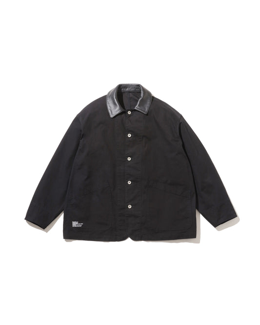 FreshService COTTON CANVAS LEATHER COLLAR WORK JACKET