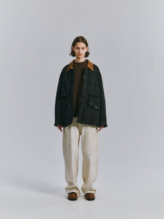 ANCELLM CHECK HALF JACKET