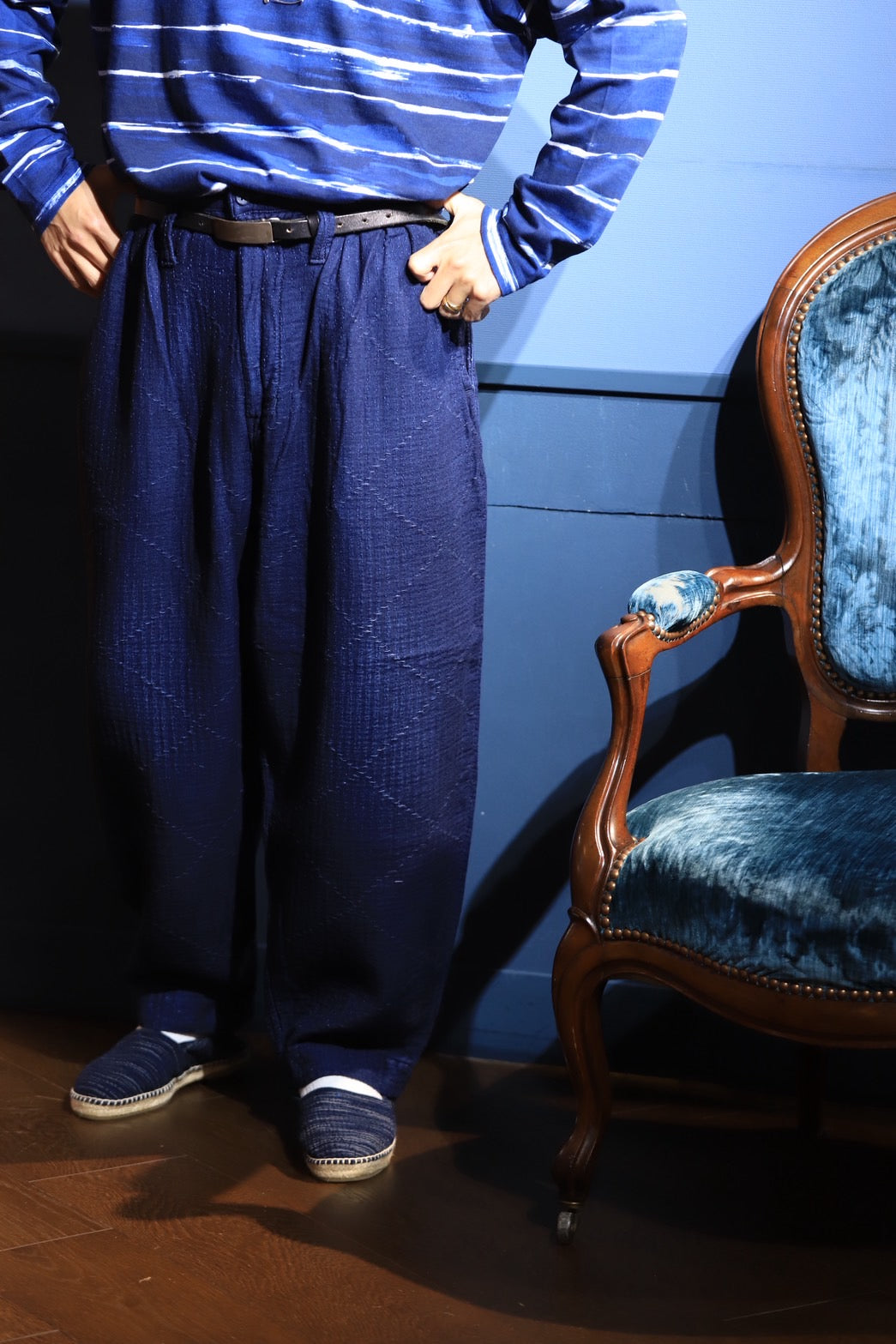 Porter Classic SEA ISLAND SASHIKO BEBOP PANTS