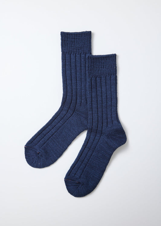RoToTo ORGANIC COTTON INDIGO TONE SOCKS
