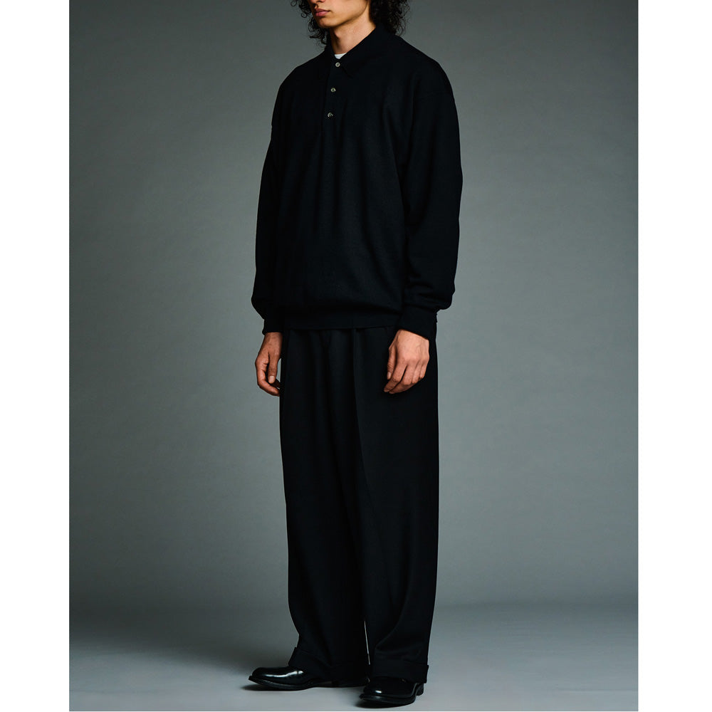 A.PRESSE Wool Knit L/S Polo Shirts