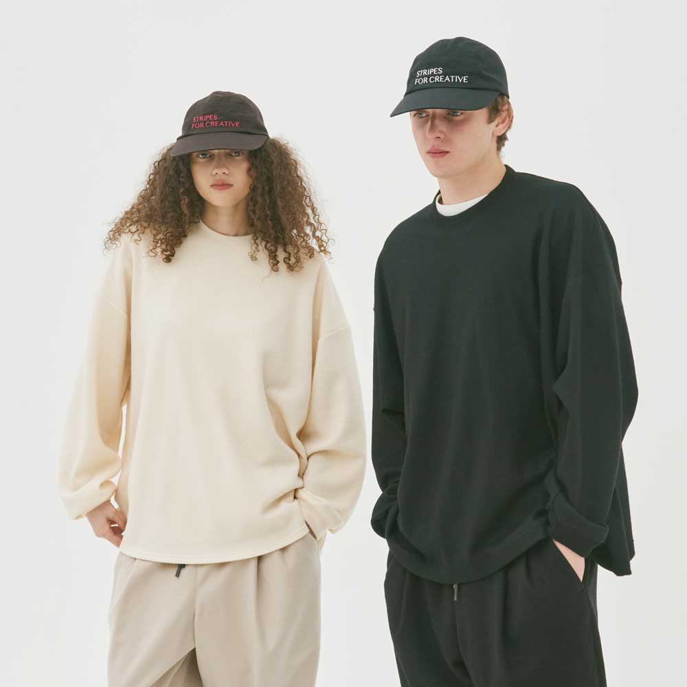 S.F.C (STRIPES FOR CREATIVE) SUPER BIG LS TEE (ROUND KNIT SEW)