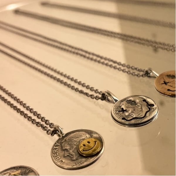 NORTH WORKS x BEAMS 10¢ Smile Necklace