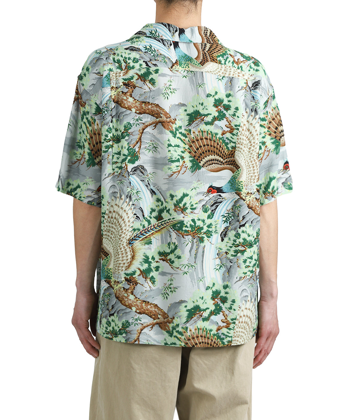 orSlow PEACOCK GARDEN HAWAIIAN SHIRT