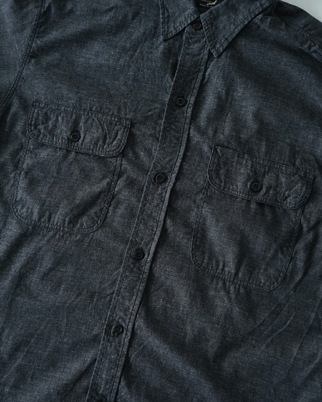 orSlow Black Chambray Work Shirt 5oz