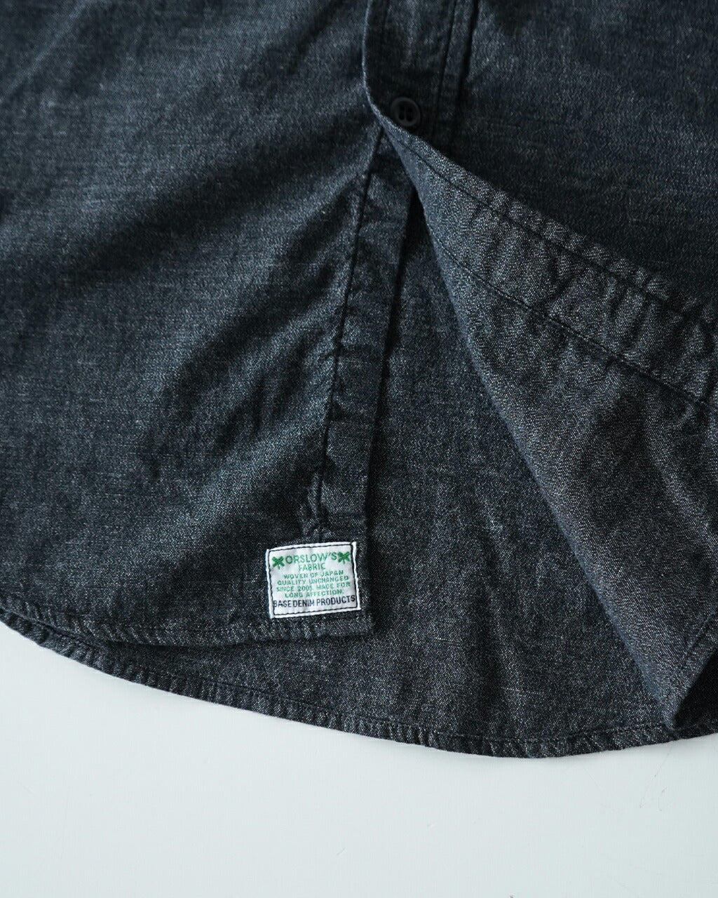 orSlow Black Chambray Work Shirt 5oz
