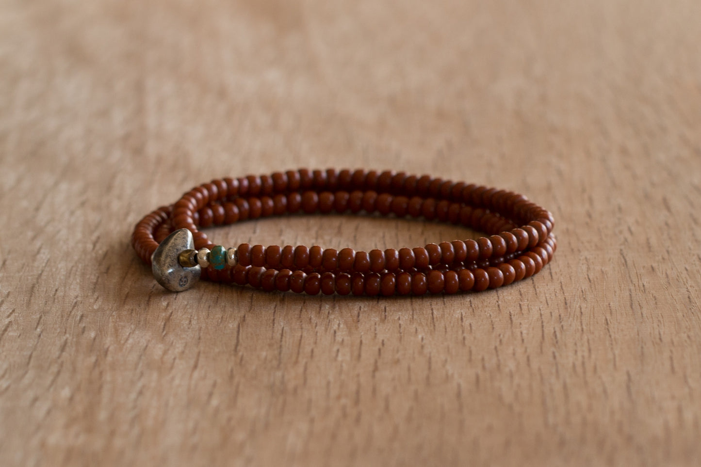 SunKu Antique Beads Necklace & Bracelet Brown LTD-020