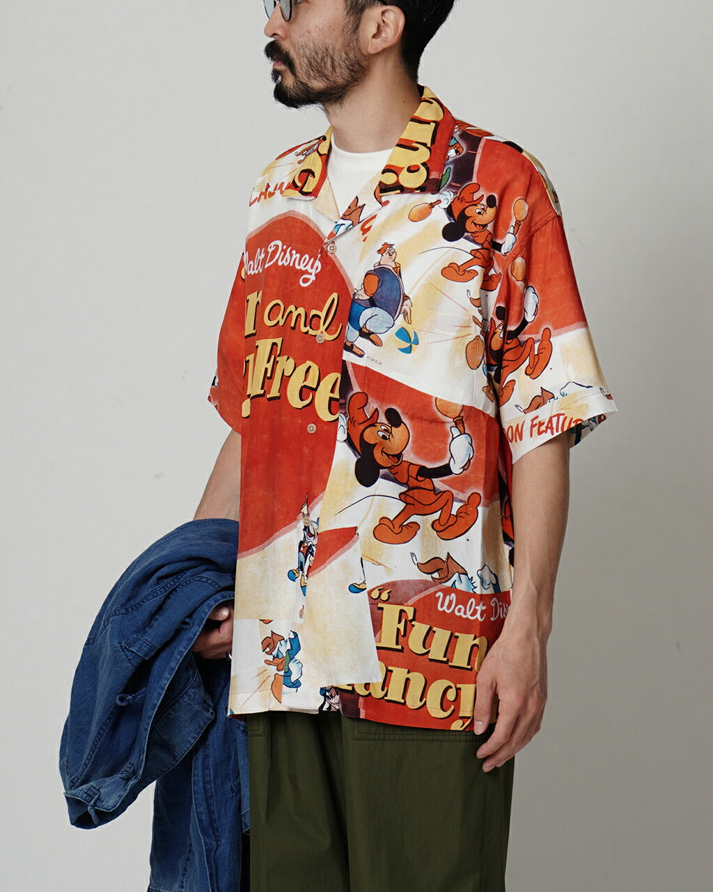 Porter Classic DISNEY V/P PC ALOHA COLLECTION ALOHA SHIRT / MICKEY MOUSE&FRIENDS