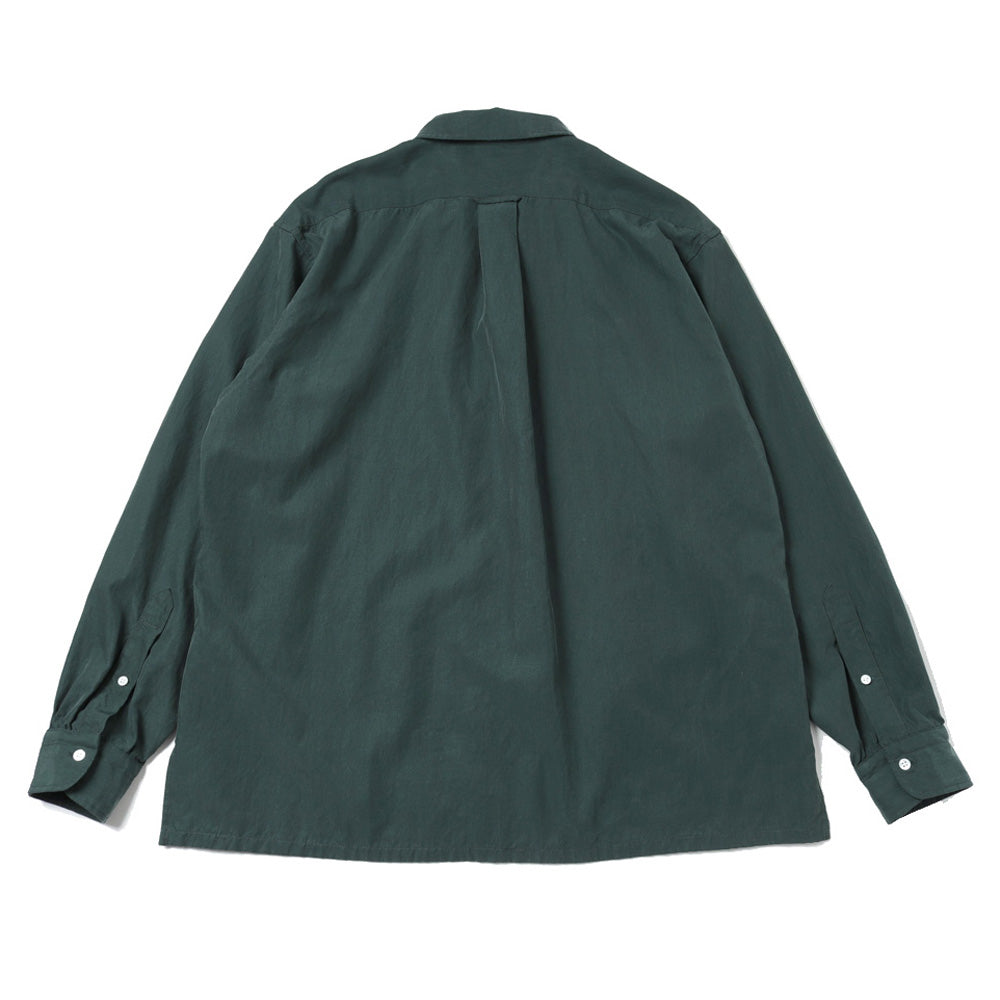 A.PRESSE Silk Cotton Open Collar L/S Shirt