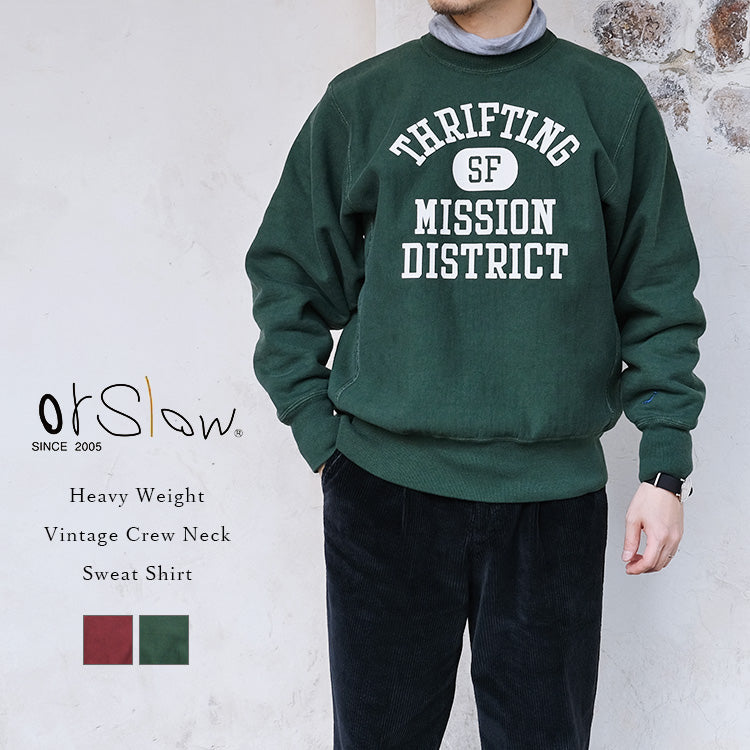 orSlow Heavy Weight Vintage Crew Neck Sweat Shirt