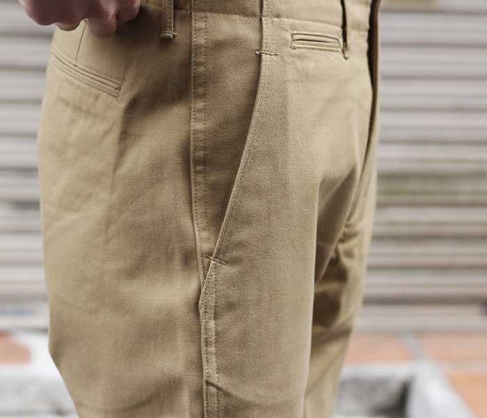 orSlow SLIM FIT ARMY TROUSERS CHINO (Khaki)
