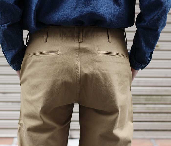 orSlow SLIM FIT ARMY TROUSERS CHINO (Khaki)