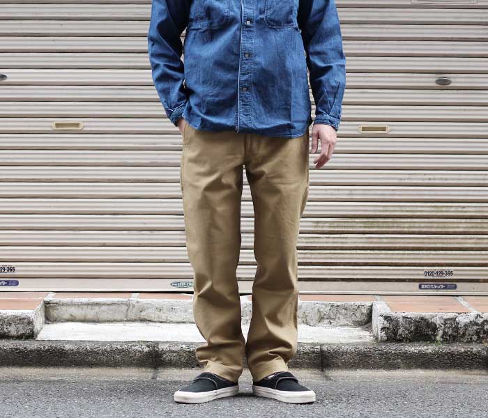 orSlow SLIM FIT ARMY TROUSERS CHINO (Khaki)