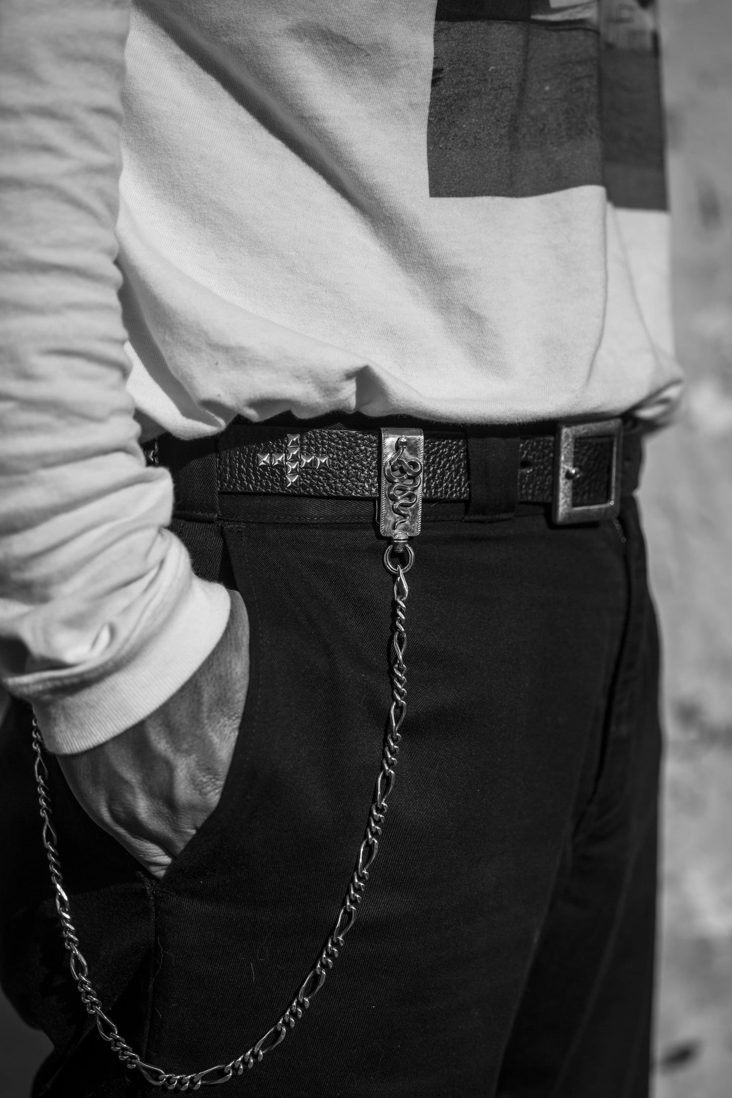 Peanuts&Co snake clip type walletchain silver