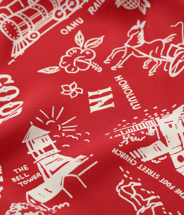 SUN SURF RAYON HAWAIIAN SHIRT “GOOD OLD DAYS”